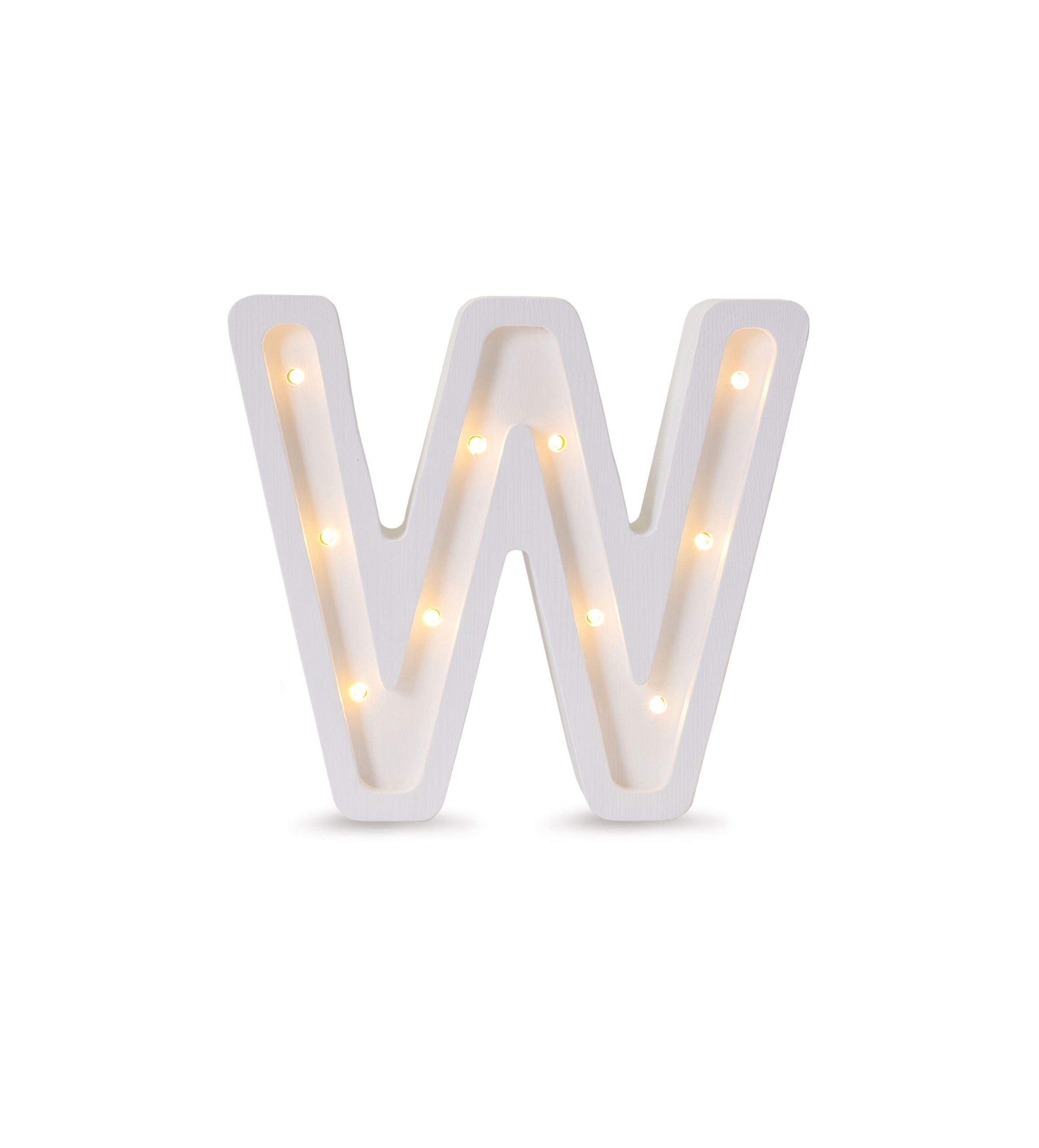 Veilleuse en bois – Lettre W