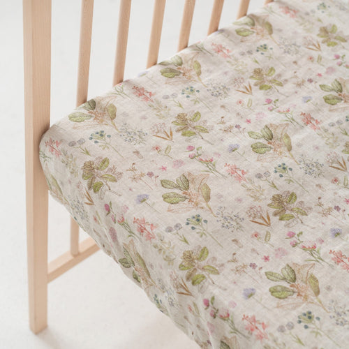 Linen Fitted Sheet for Kids - Botany