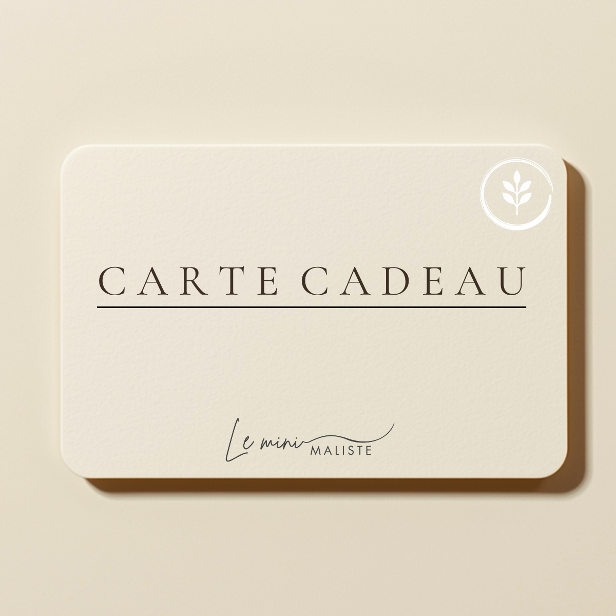 Carte cadeau Le Minimaliste