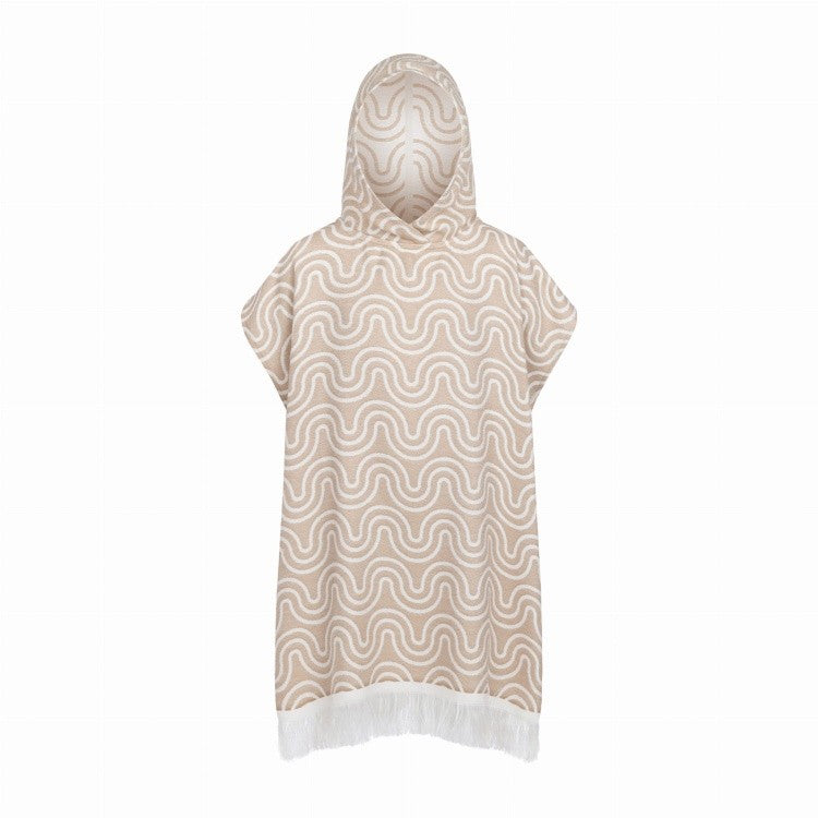 Bamboo Kids Bath Poncho - Sand
