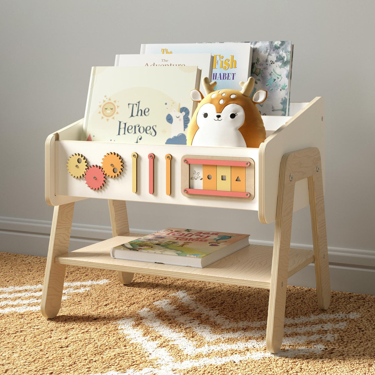 LILU 3-in-1 Bookshelf, Chair and Bedside Table