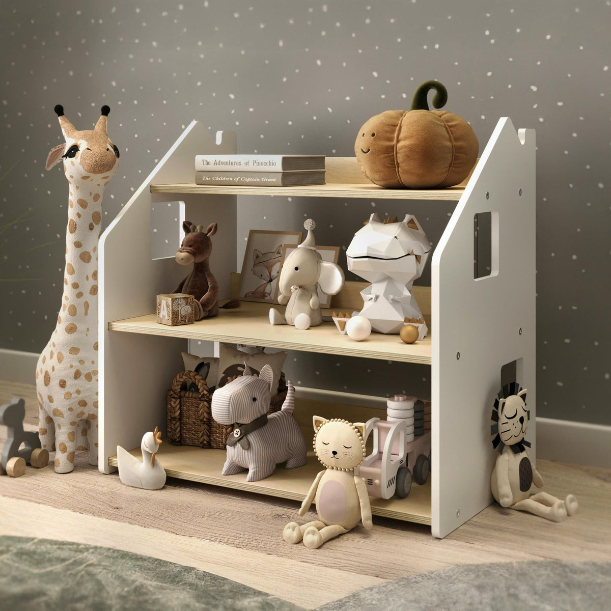 Étagère à jouets Montessori – Gris ou blanc – vue 3