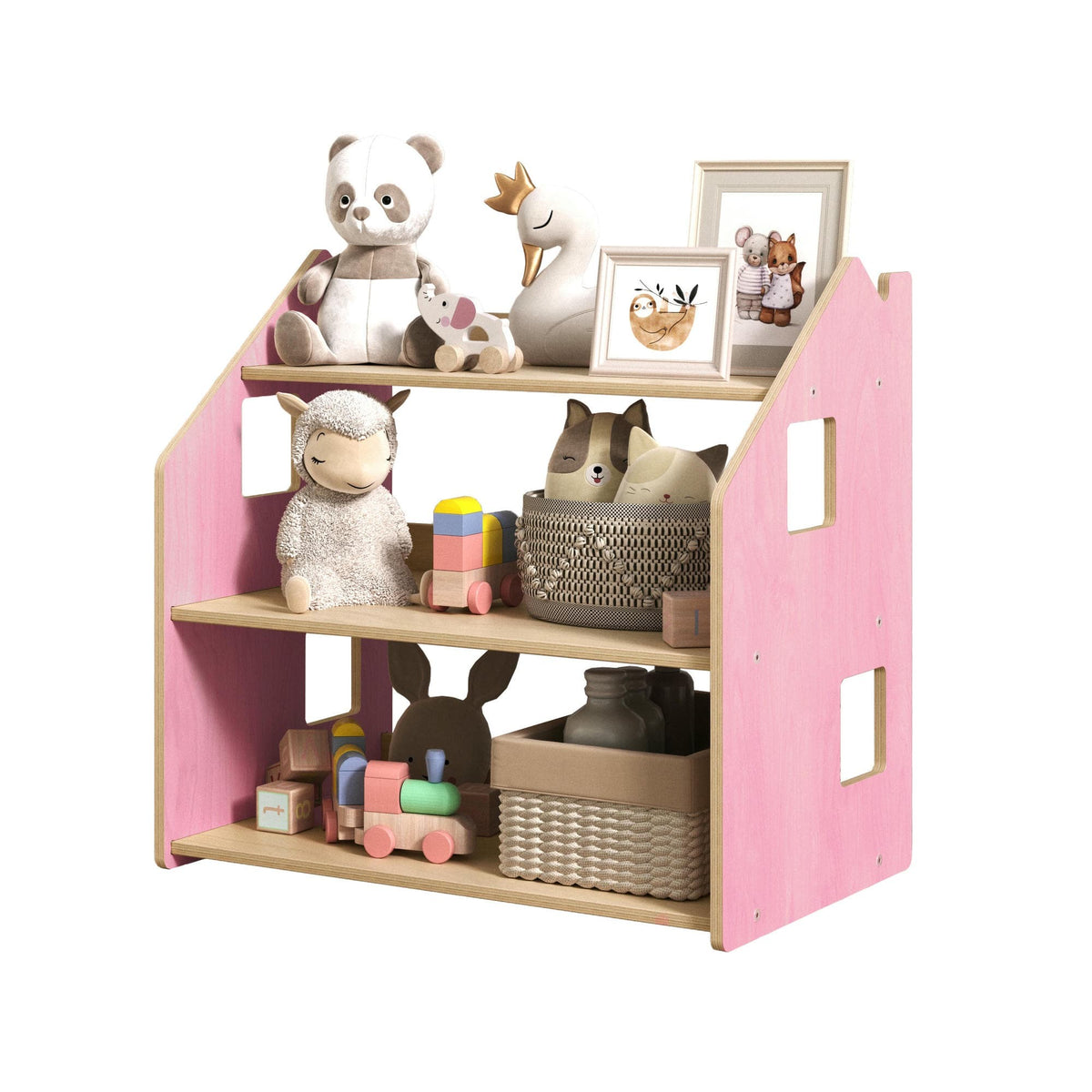 Étagère à jouets Montessori – Bleu ou rose – vue 3