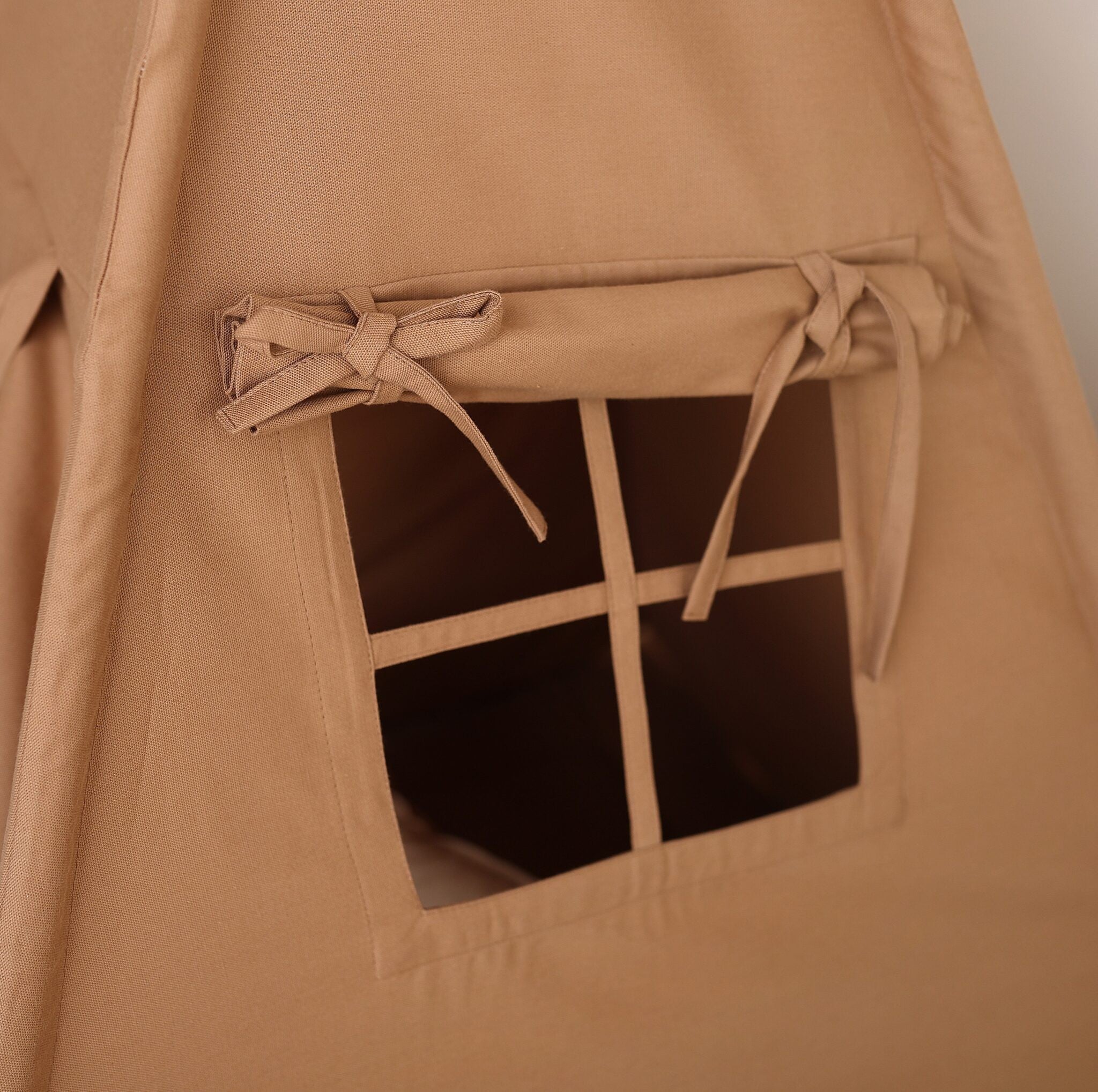 Tipi enfant caramel avec tapis – vue 4