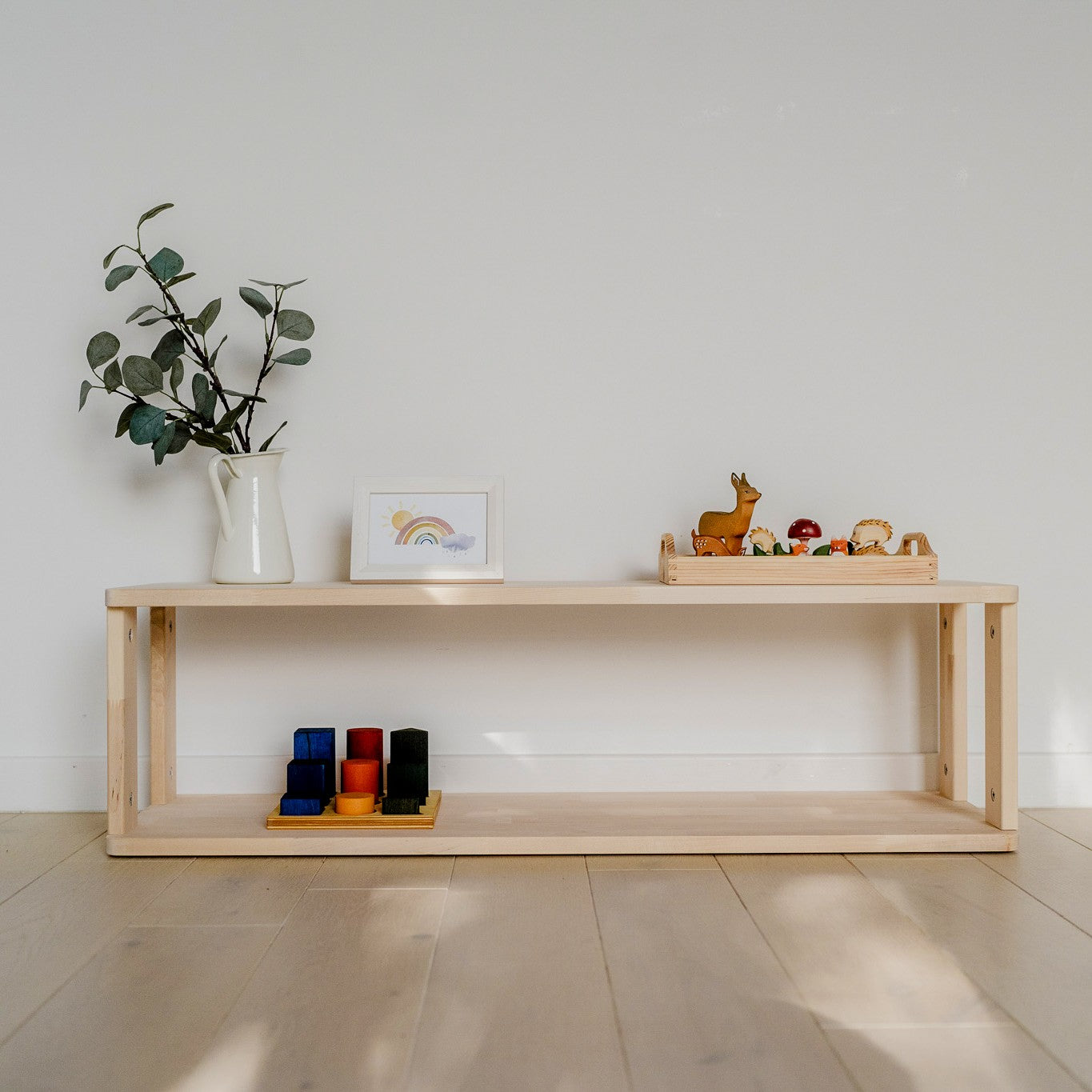 Modular Montessori Shelf Straight - 2 Shelves