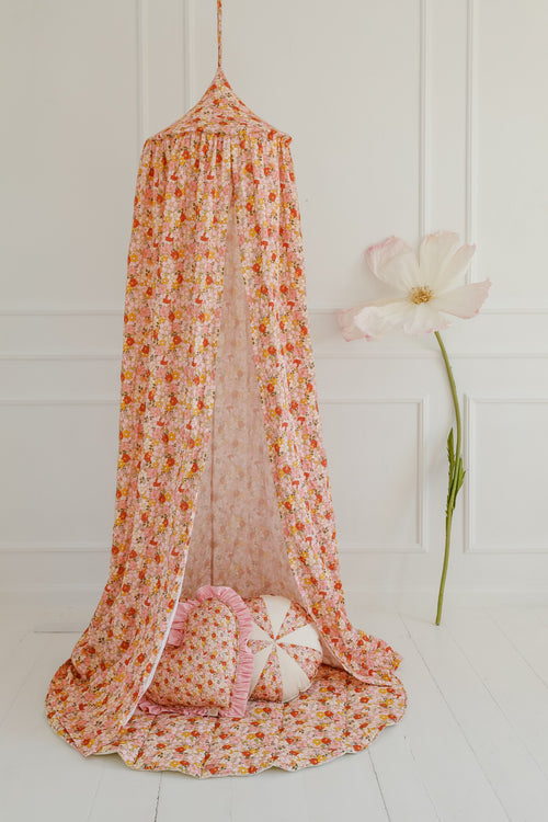 Organic Cotton Canopy - Spring Garden