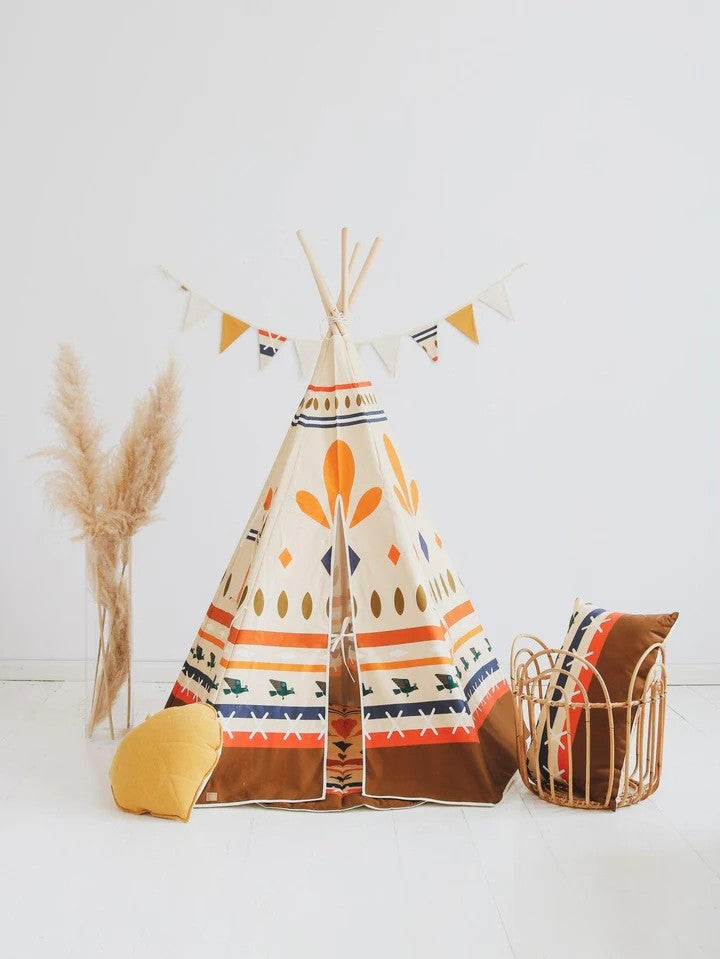 Tipi enfant Native Vibe en coton avec tapis - vue 2