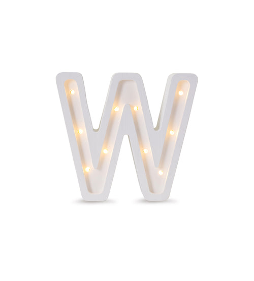 Veilleuse en bois – Lettre W
