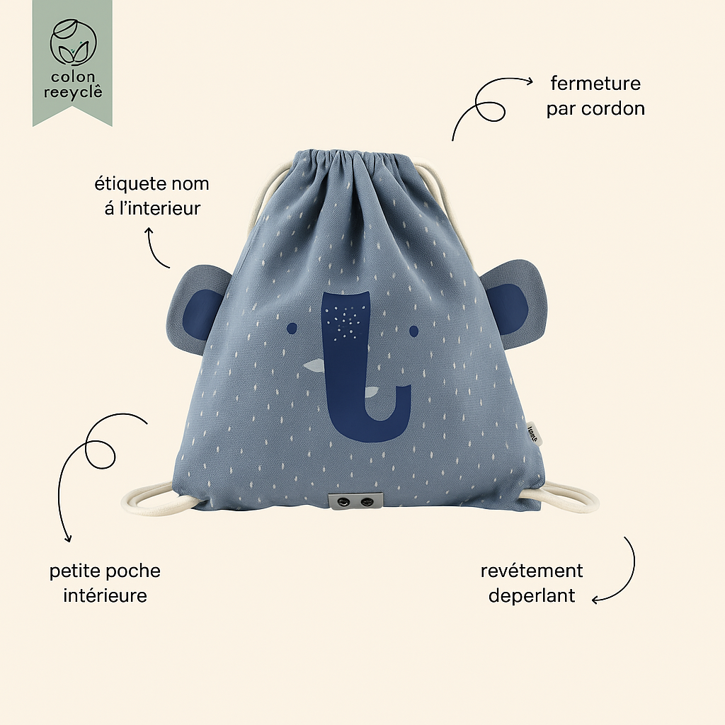 Drawstring Bag – Madame Elephant