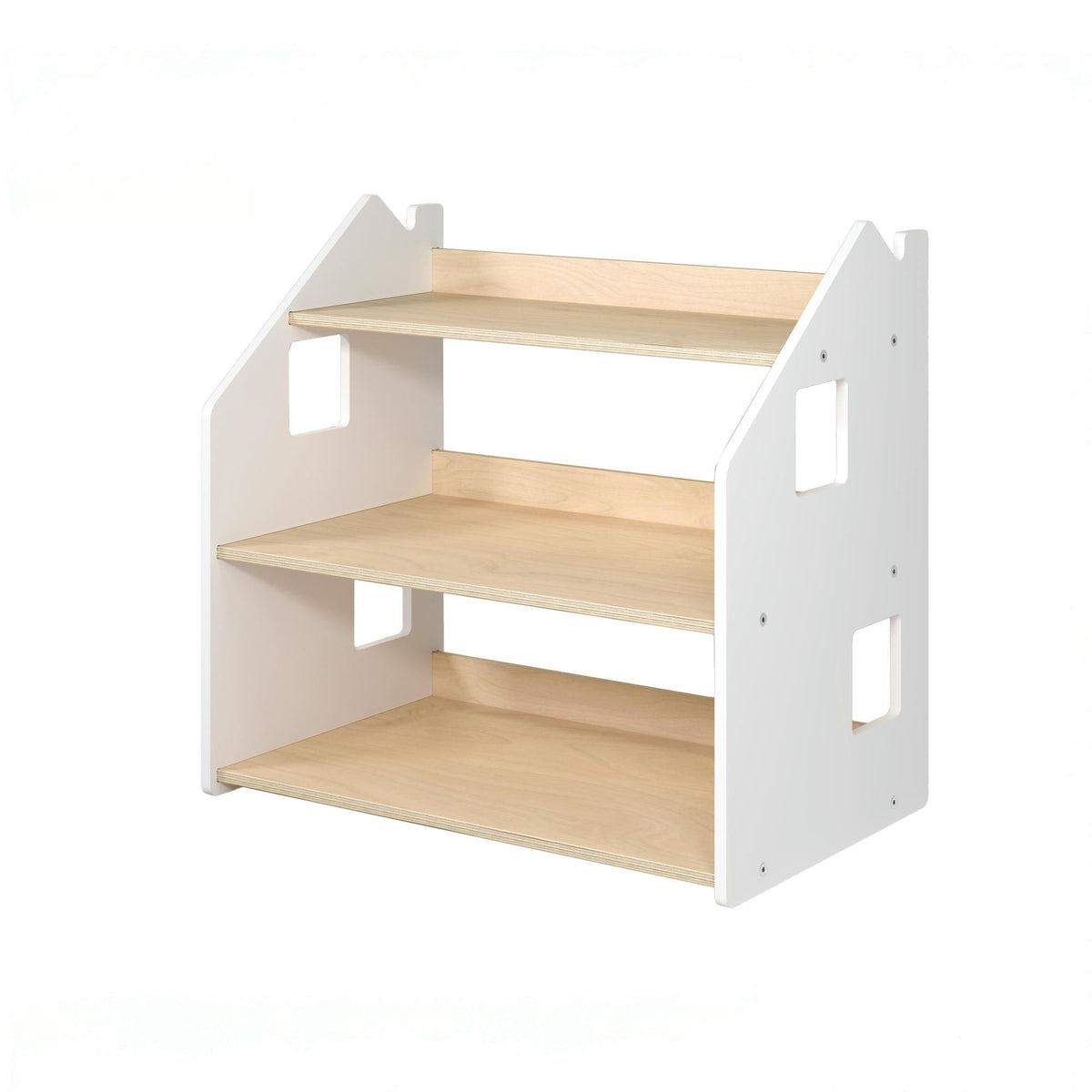 Montessori Toy Storage Shelf – Grey and White