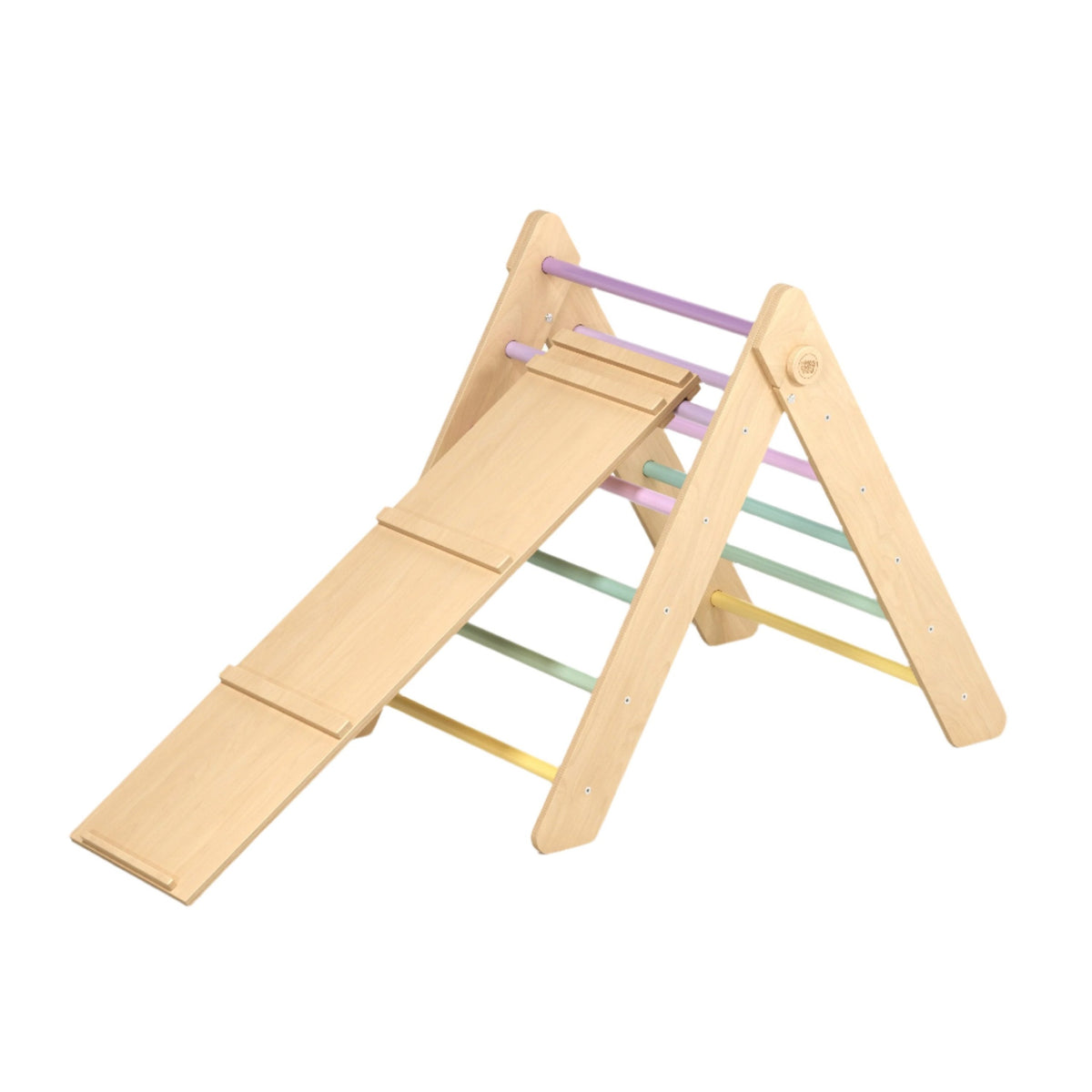 Pikler Climbing Triangle with Slide and Climbing Ramp