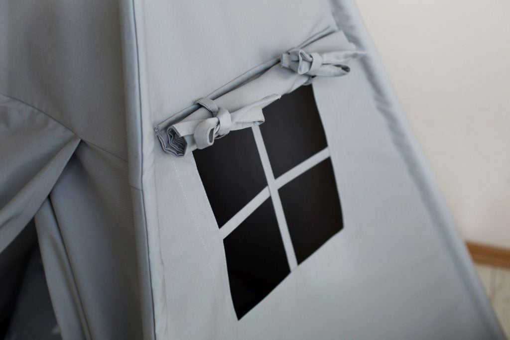 Tipi enfant gris foncé avec tapis – vue 3