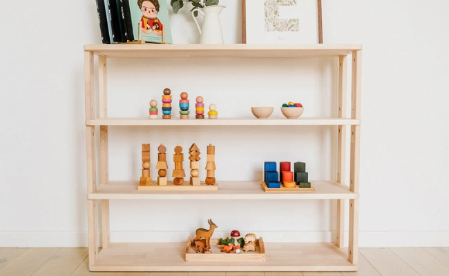 Étagère Montessori modulable en bois