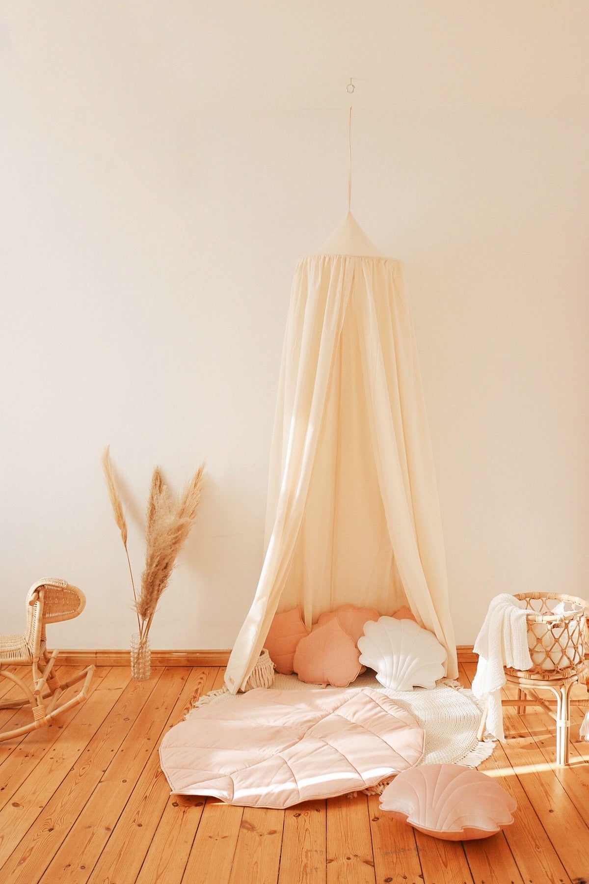 Ciel de lit en coton – Coton brut