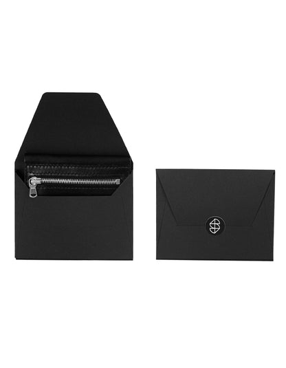 Slim Fit Leather Wallet - Black