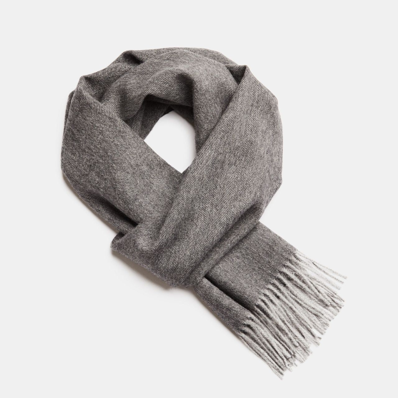 Natural Baby Alpaca Wool Scarf – Exclusive Fishbone