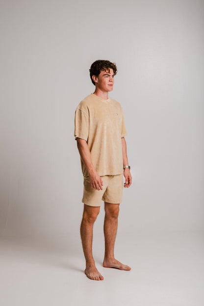 Panda Terry T-shirt - Light Brown