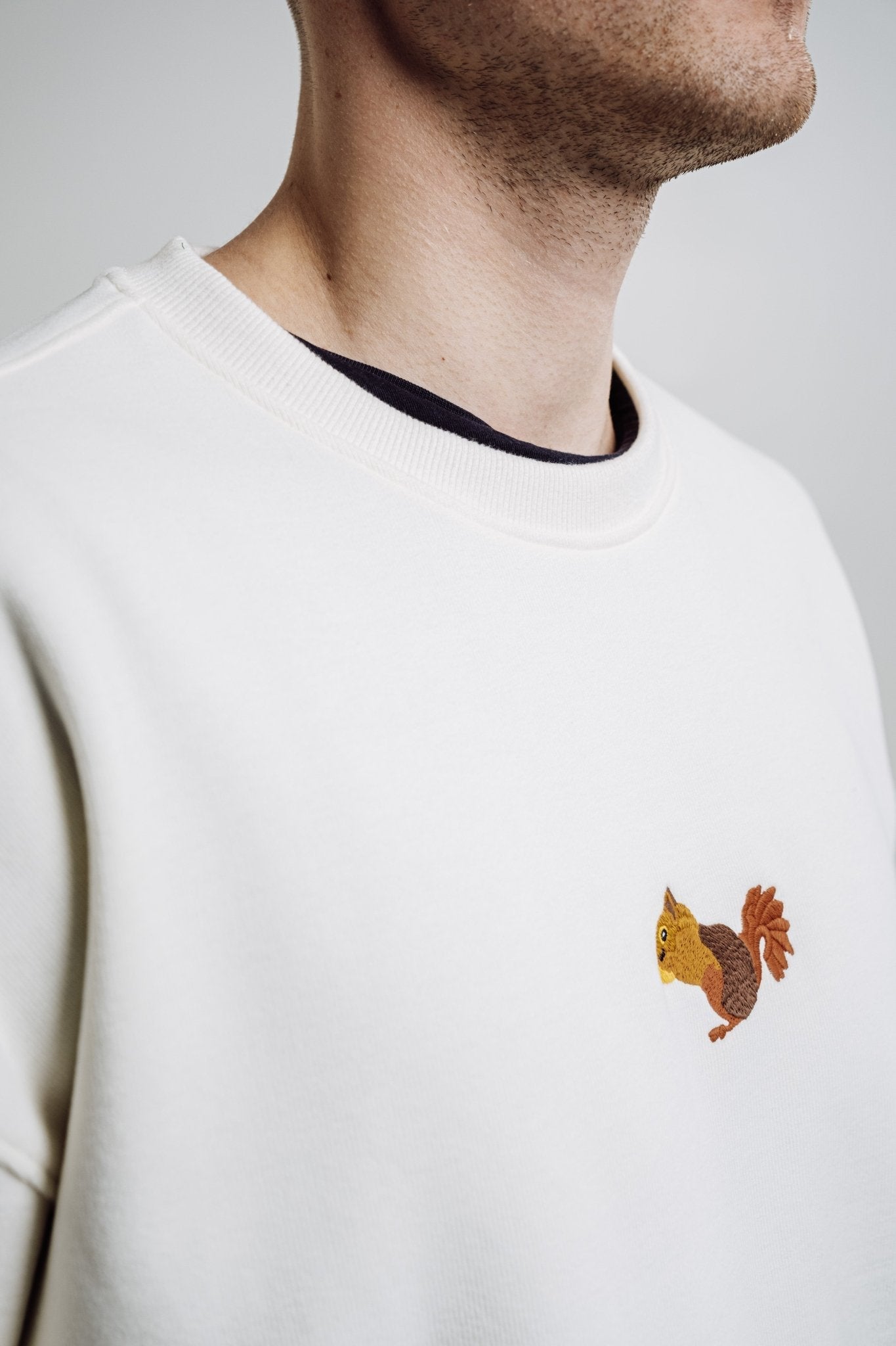 Squirrel Sweatshirt - Cream