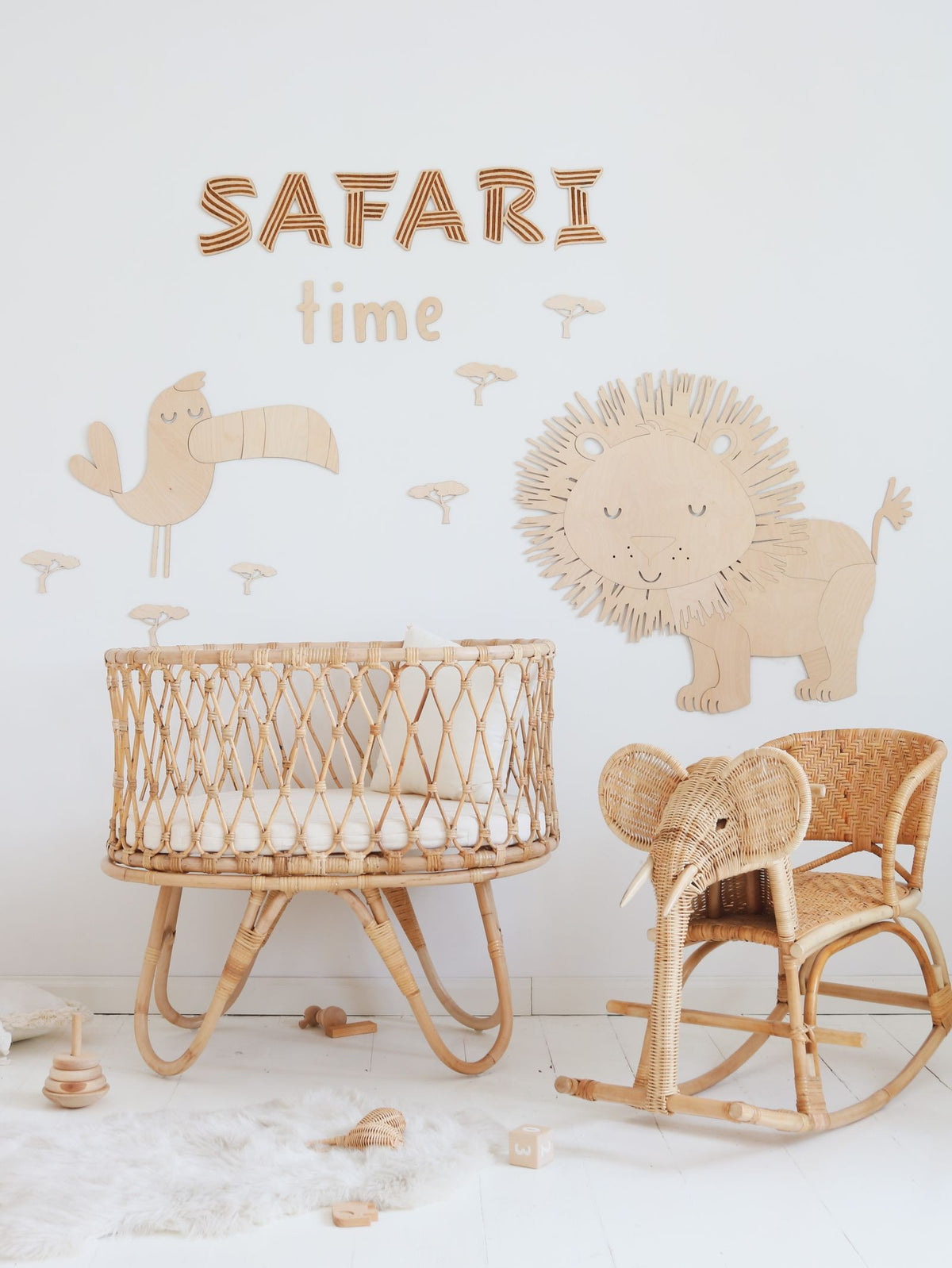 Wooden Wall Sign - Safari Time